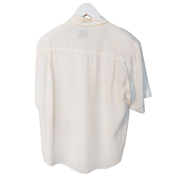 Luonnonvalkoinen koristeellinen lyhythihainen paita PTA, koko S